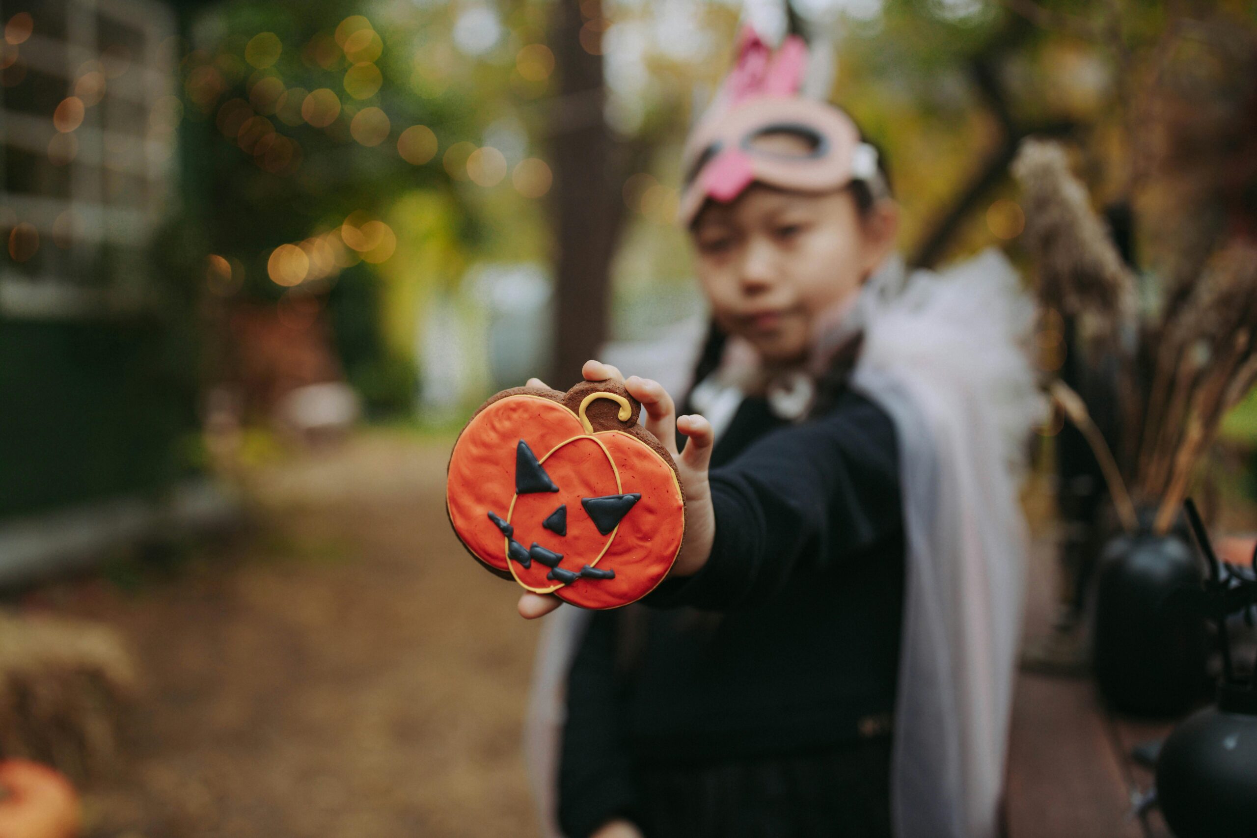 Girl with pumpkin